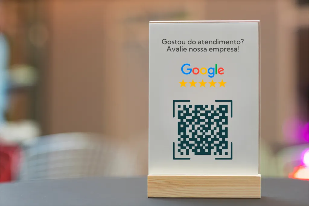 plaquinha de avaliação google meu negócio